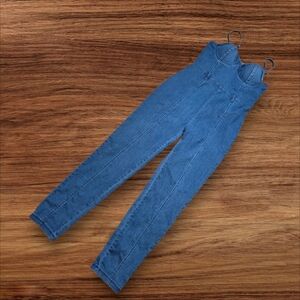 Haute Monde Blue Denim Stretch Jumpsuit